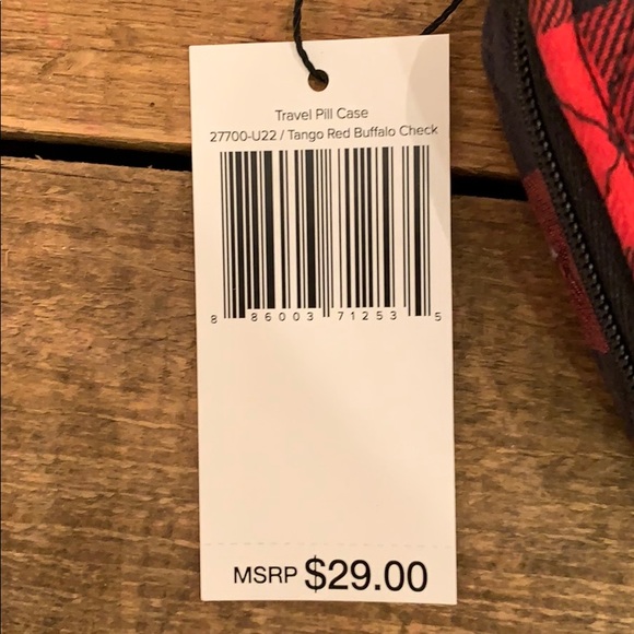 NWT Vera Bradley Travel Pill Case ~ Buffalo Check - Picture 7 of 8